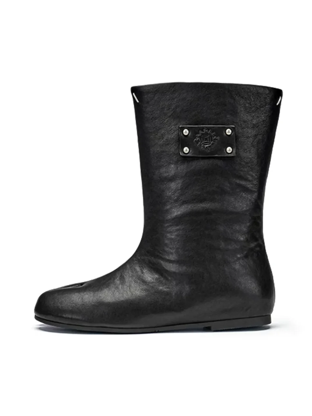 XMZY | Split-Toe Leather Boots With Hidden Lift