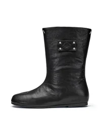 XMZY | Split-Toe Leather Boots With Hidden Lift