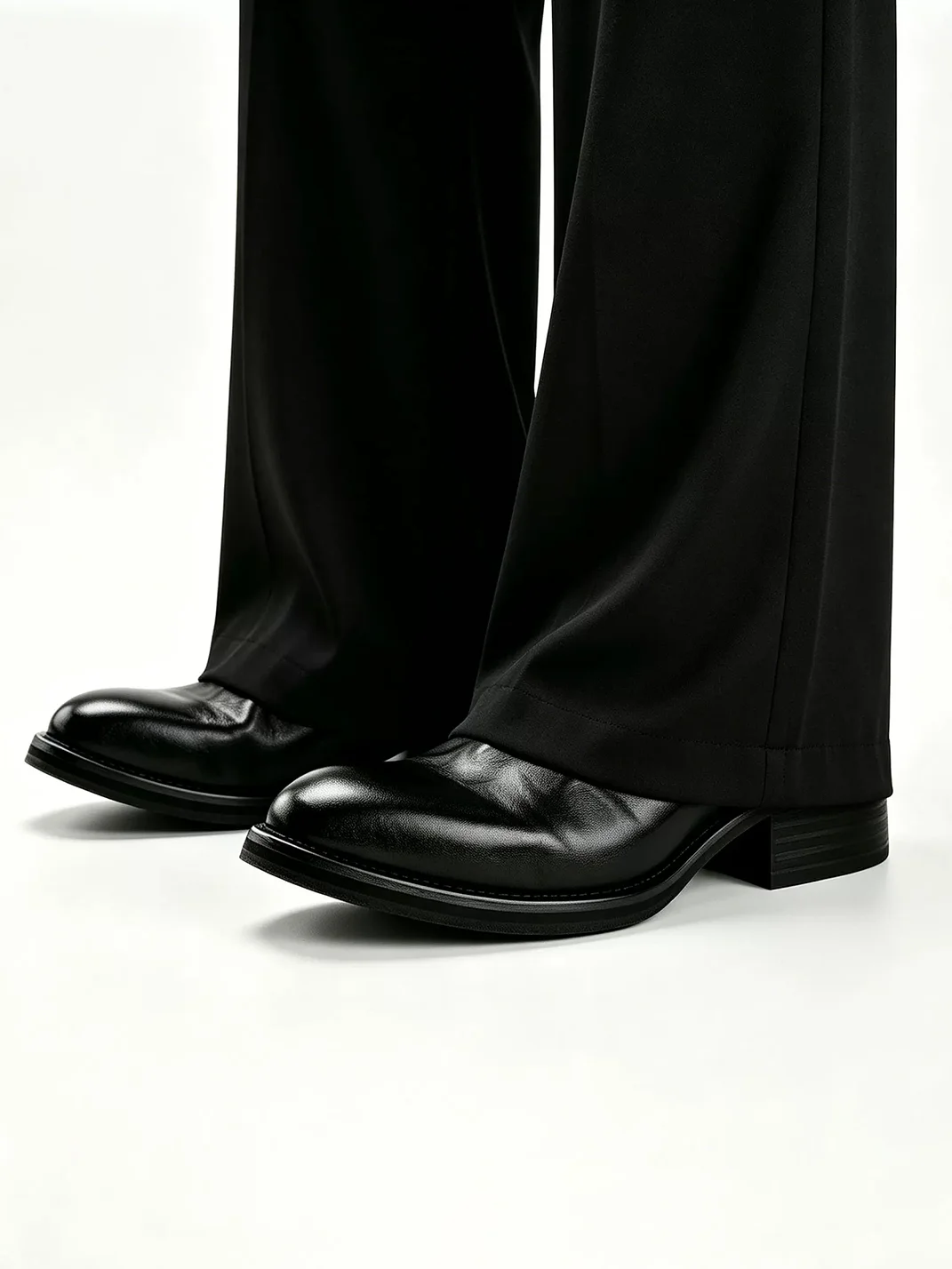 JiangGe | Pointed-Toe Block-Heel Platform Chelsea Ankle Boots