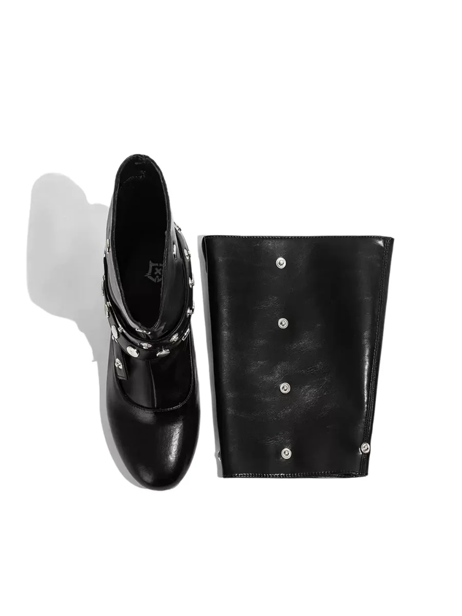 LMDD | Black Studded Platform Tall Boots - 3