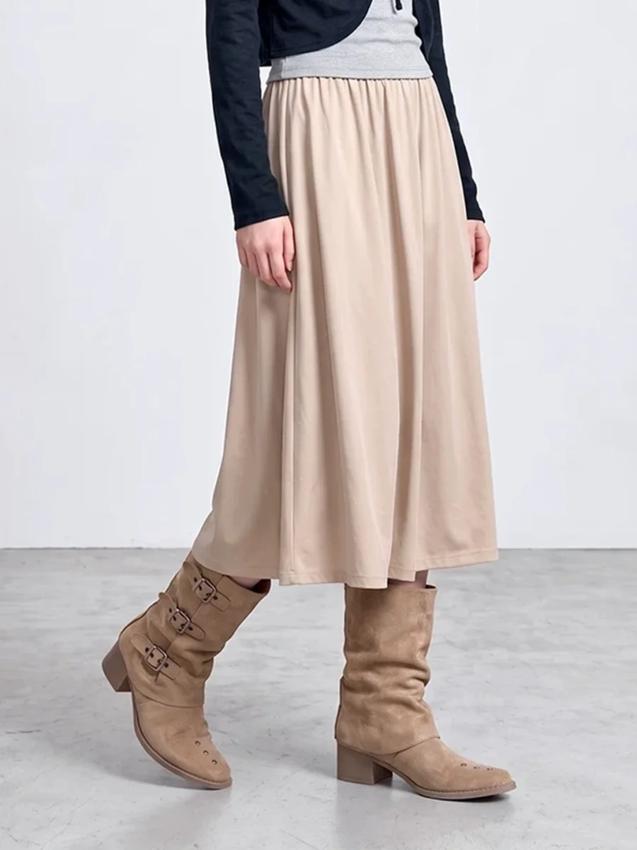LMDD | Khaki Pointed-Toe Block Heel Riding Boots - 3