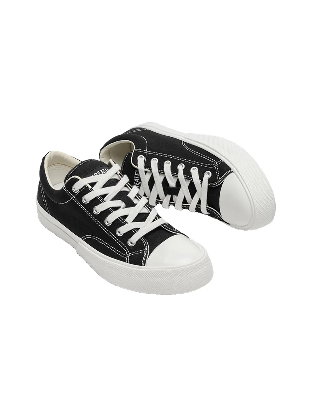 KREATE | Low-Top Thick-Sole Canvas Sneakers