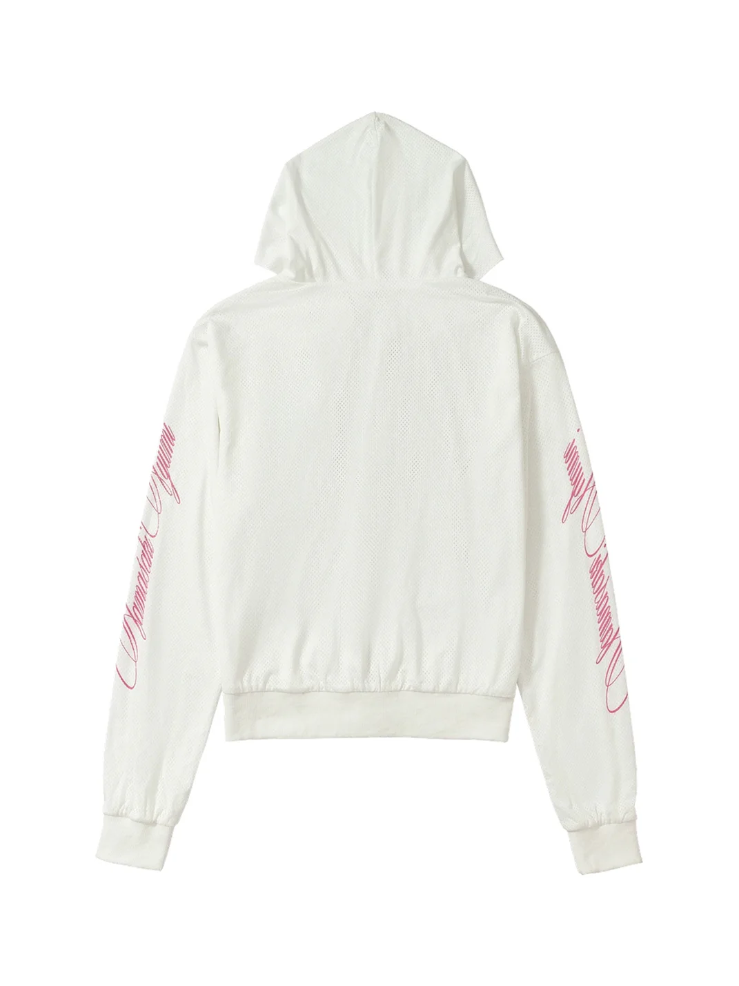 NASTYHUB | Loose Double-Layer Mesh Graphic Zip-Up Hoodie