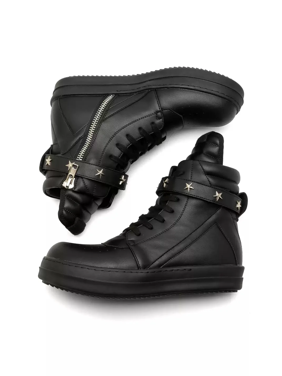FGMM | Star-Studded Side-Zip High-Top Platform Sneakers