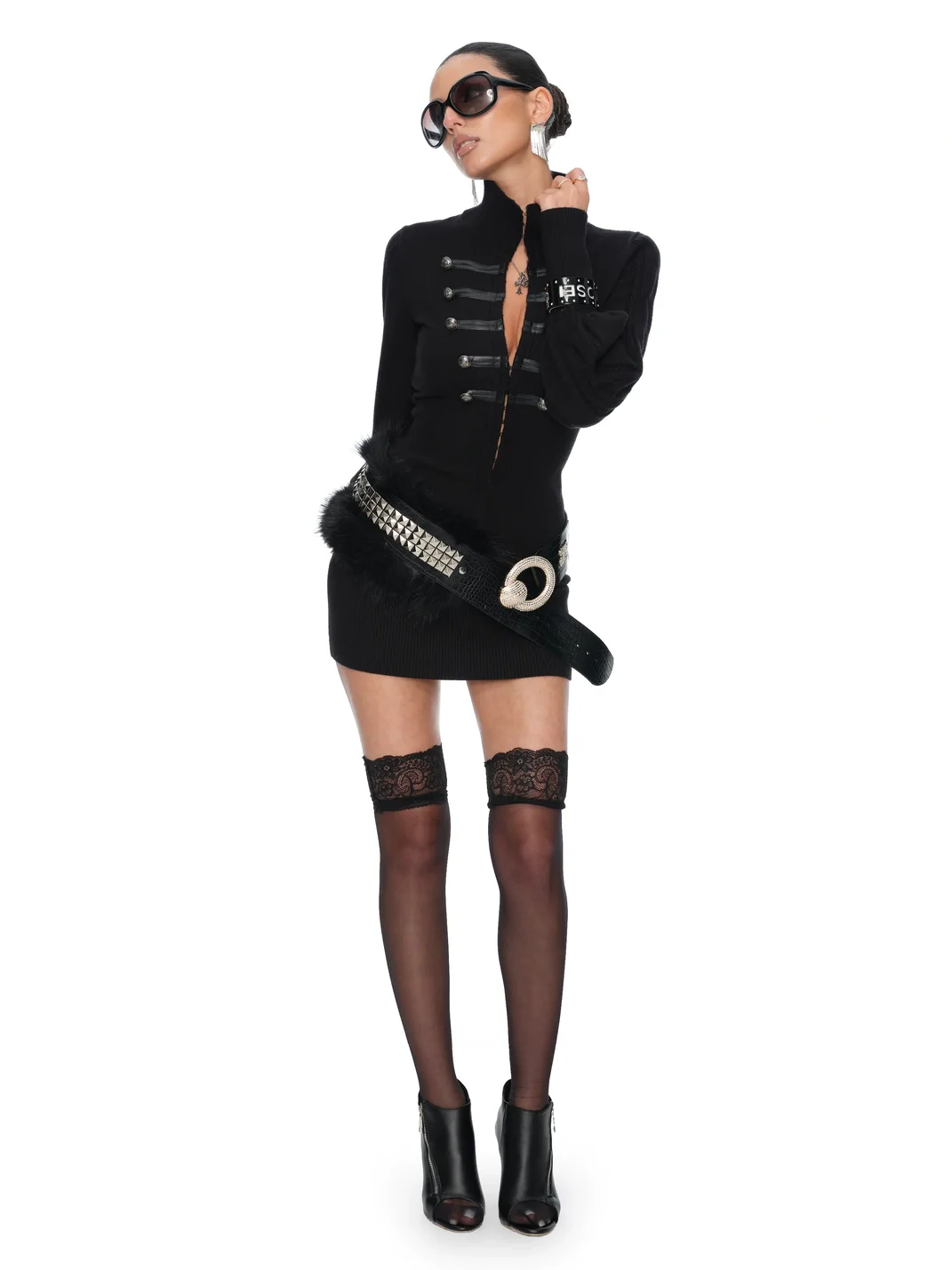 JYOSEI | Napoleon-Style Bodycon Knit Dress