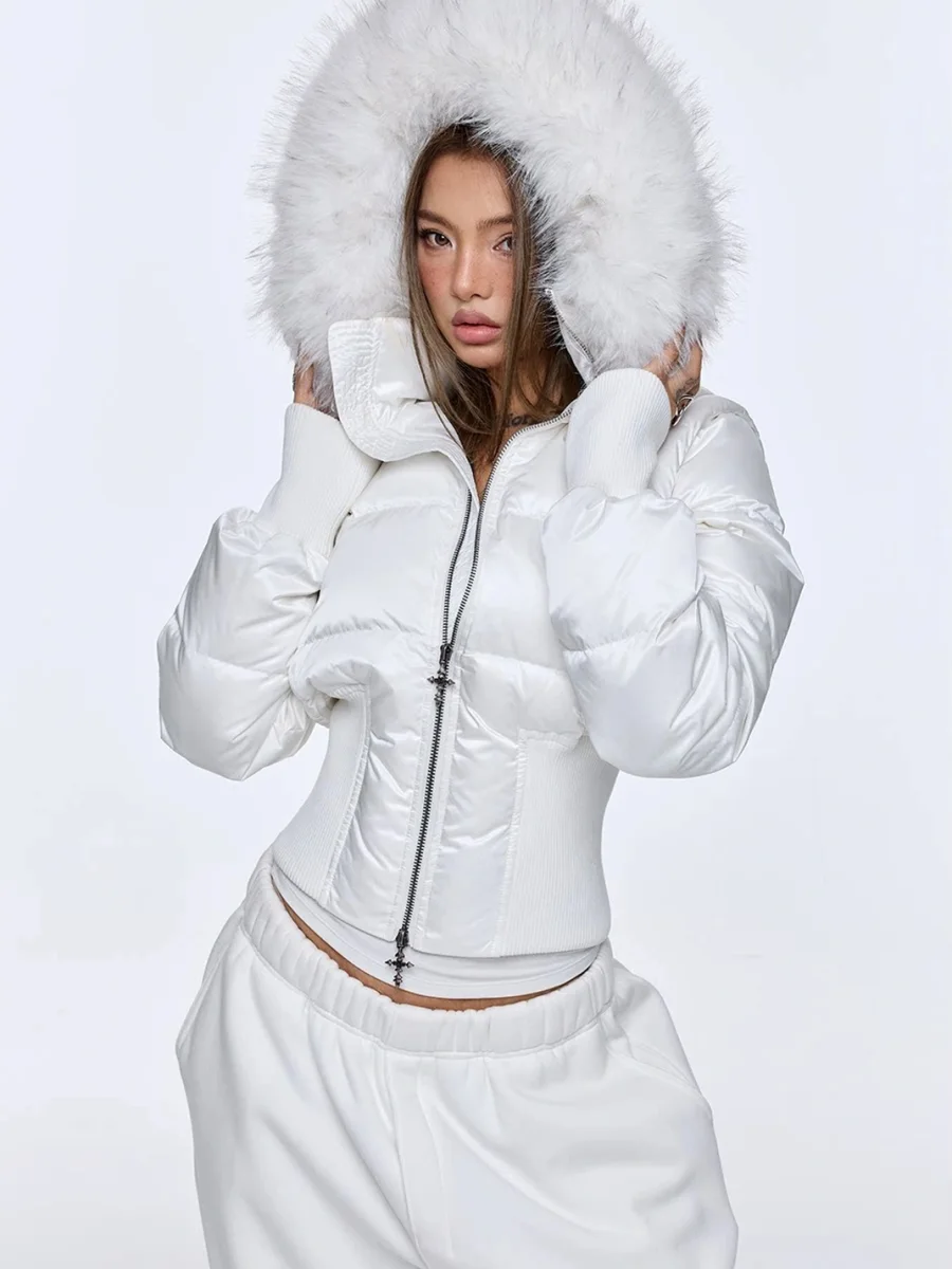 BUM STUDIO | Fitted Fur-Collar Down Jacket With Detachable Hood - 2