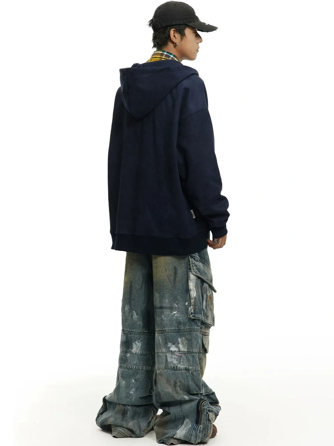 CoosRetro | Loose-Fit Faux Suede Zip-Up Hoodie