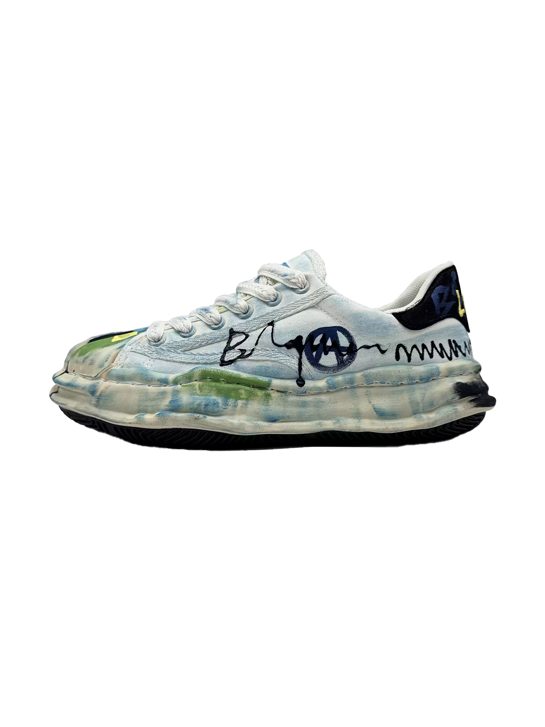 Savage Growth | Graffiti Shell-Toe Platform Canvas Sneakers | PSYLOS1