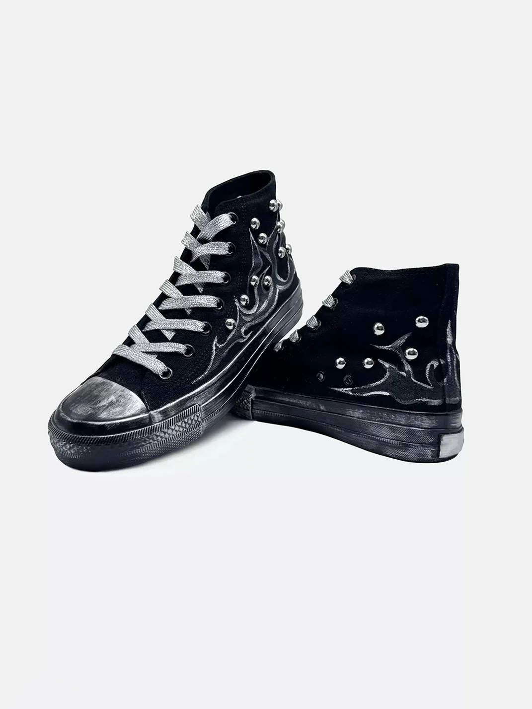 Savage Growth | Black High-Top Canvas Sneakers