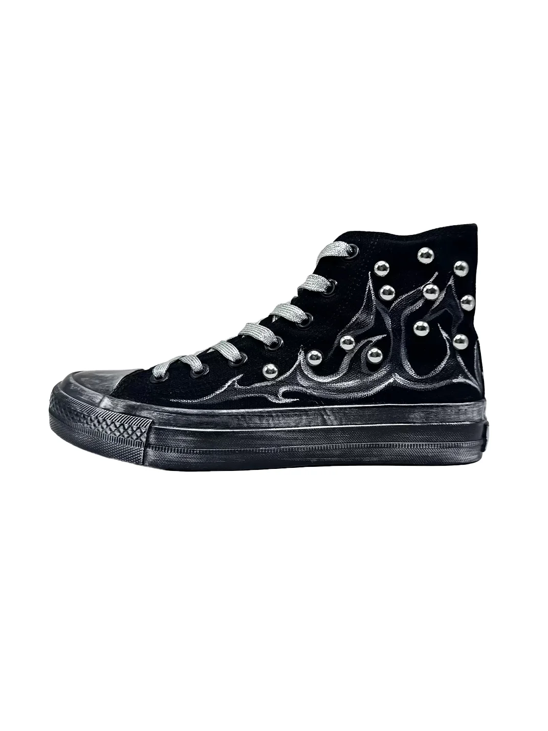 Savage Growth | Black High-Top Canvas Sneakers