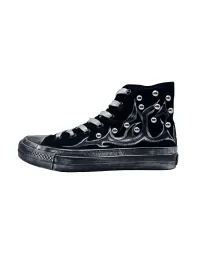 Savage Growth | Black High-Top Canvas Sneakers
