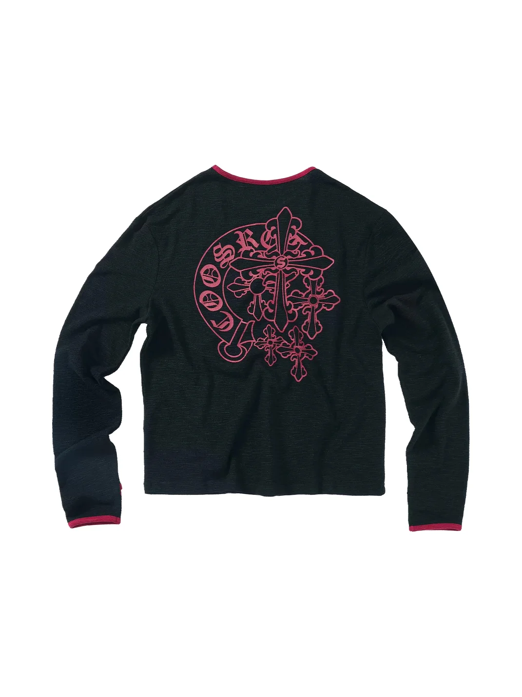 CoosRetro | Relaxed Cross Sanskrit Print Long Sleeve T-Shirt