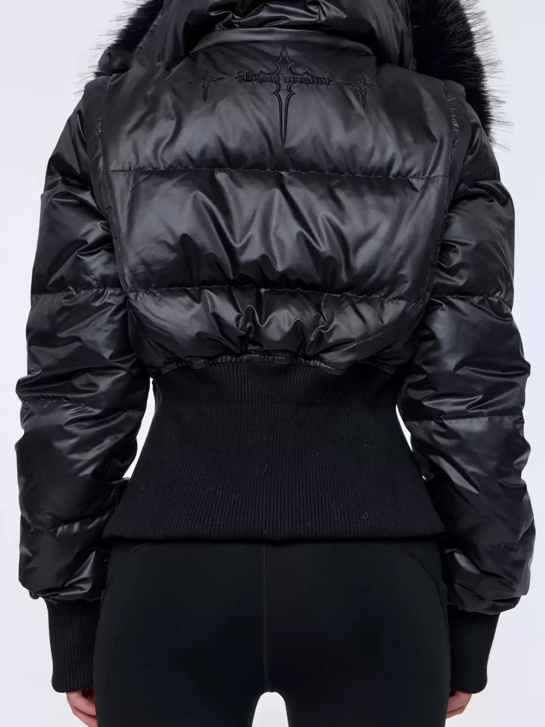 BUM STUDIO | Fitted Fur-Collar Down Jacket With Detachable Hood
