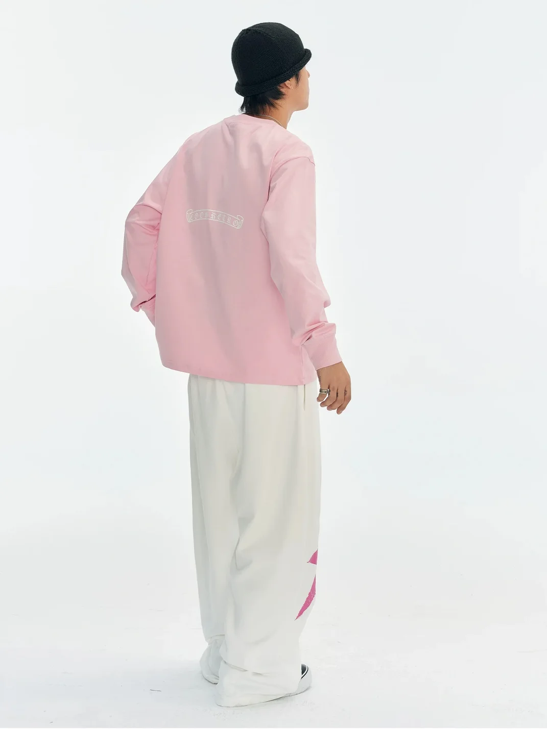 CoosRetro | Leopard Applique Embroidered Straight-Leg Sweatpants