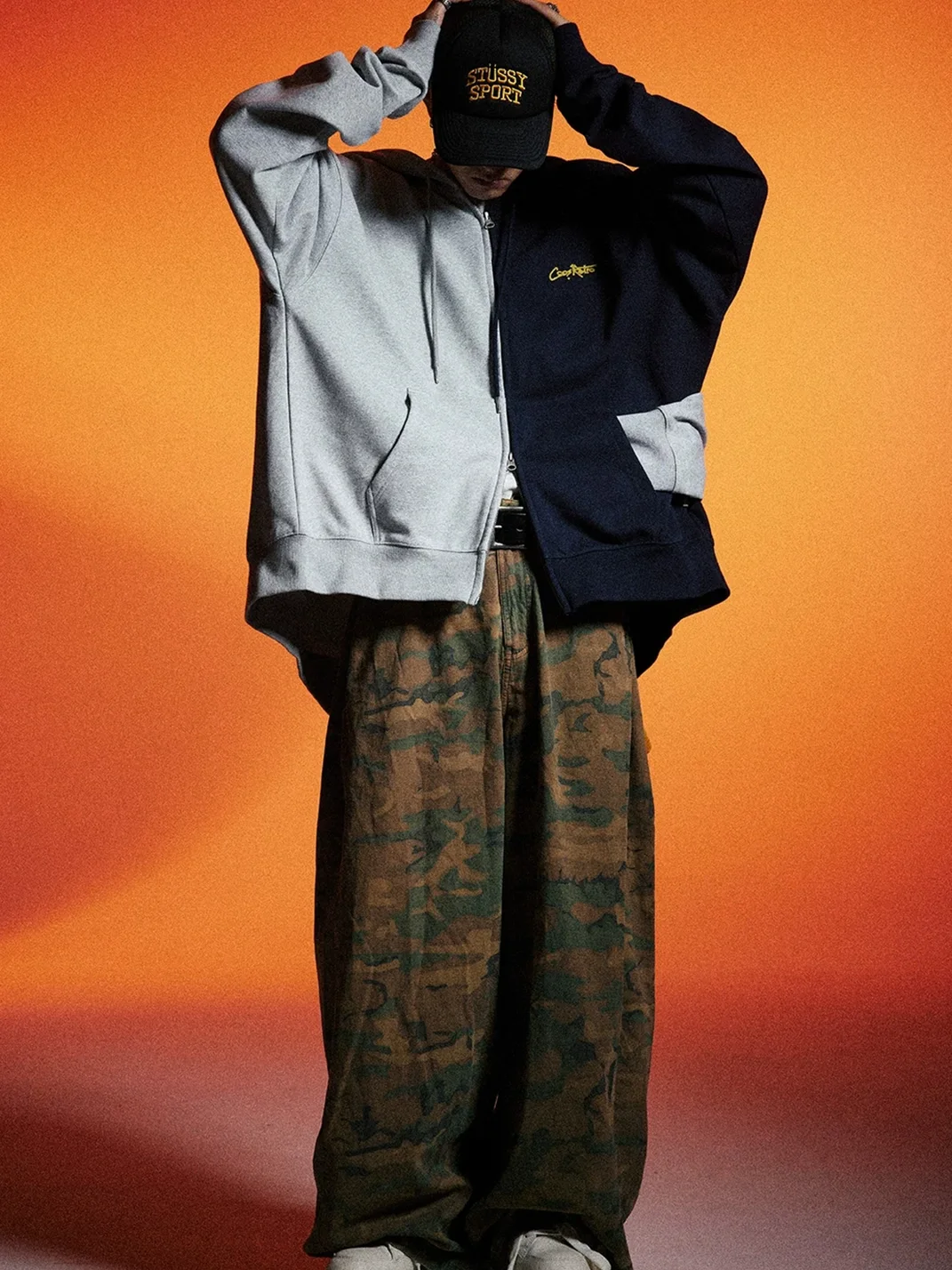CoosRetro | Retro Loose-Fit Zip-Up Sweatshirt