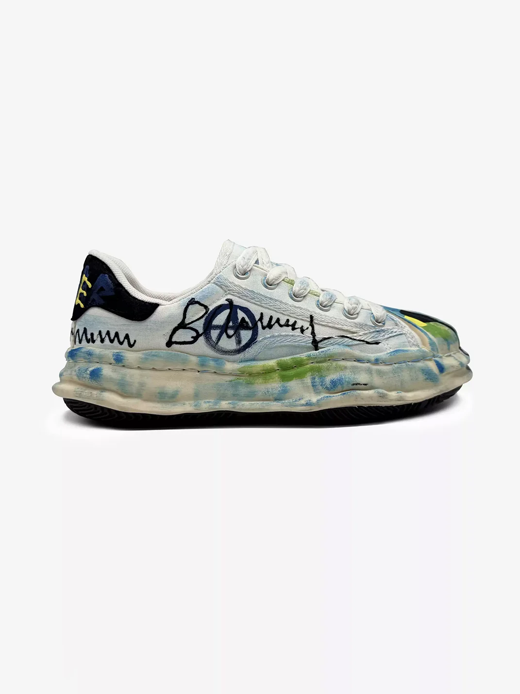 Savage Growth | Graffiti Shell-Toe Platform Canvas Sneakers