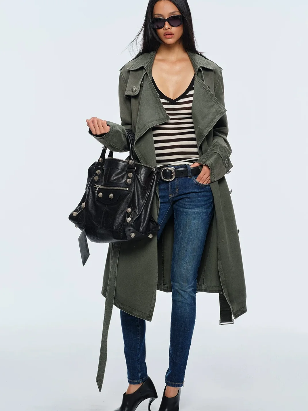 BUM STUDIO | Washed Mid-Length Trench Coat With Detachable Liner