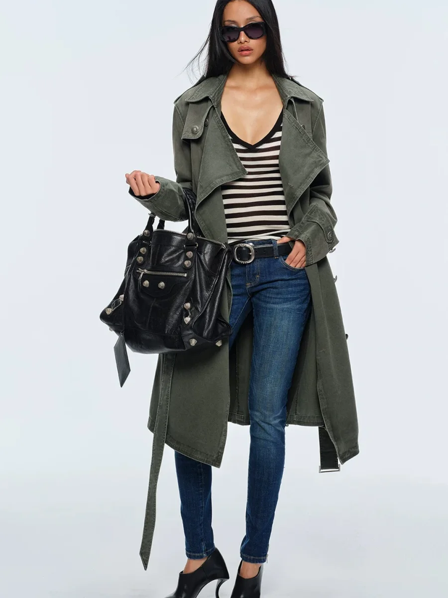 BUM STUDIO | Washed Mid-Length Trench Coat With Detachable Liner - 4