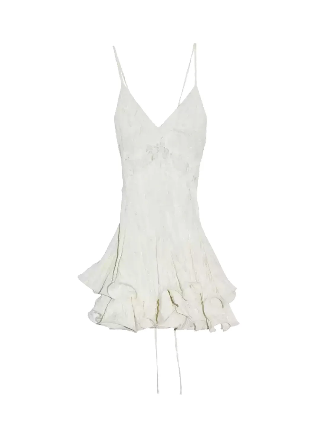 Jnylon studios | Cream White Cutout Lace Cami Dress