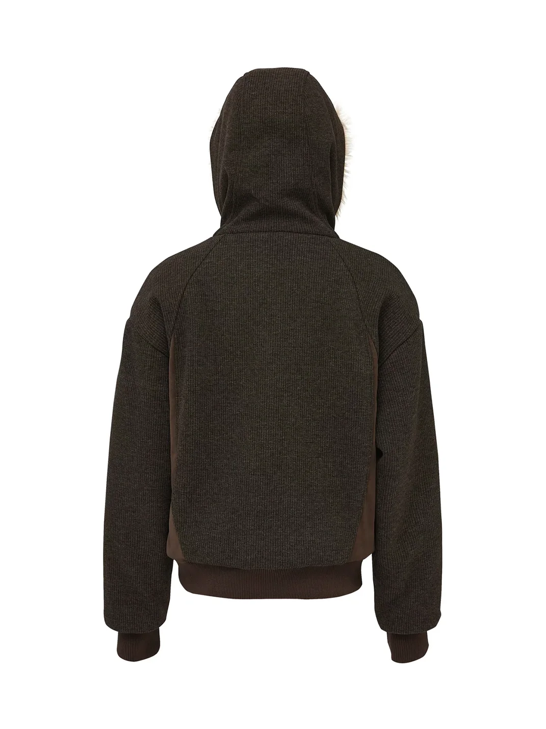 TAICHIISM | Asymmetric Toggle Wool Blend Jacket With Plush Lining
