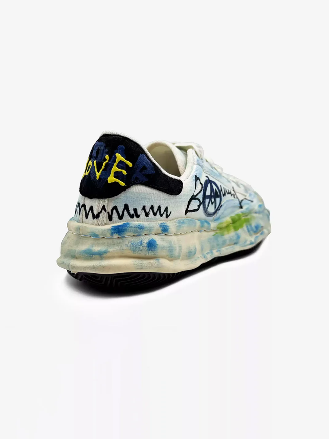 Savage Growth | Graffiti Shell-Toe Platform Canvas Sneakers