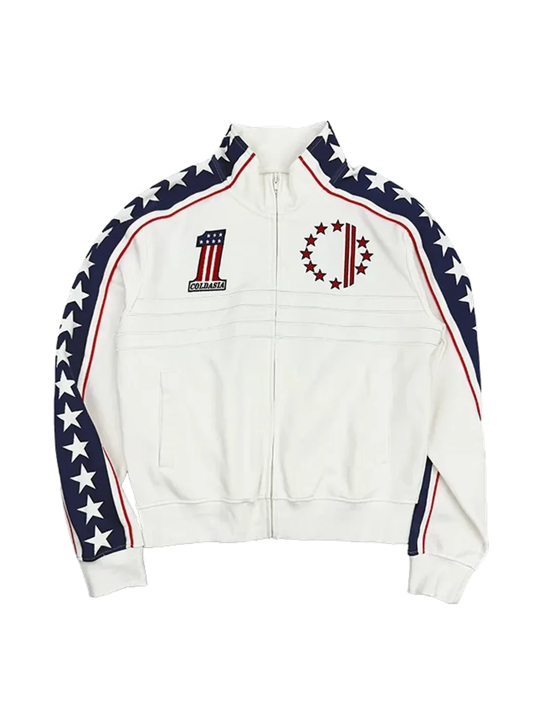 ColdAsia | Star Embroidered Zip-Up Sports Outfit