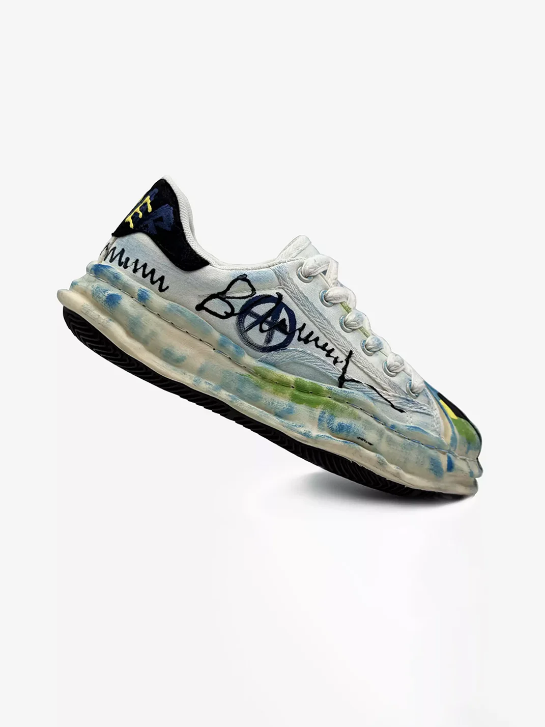 Savage Growth | Graffiti Shell-Toe Platform Canvas Sneakers