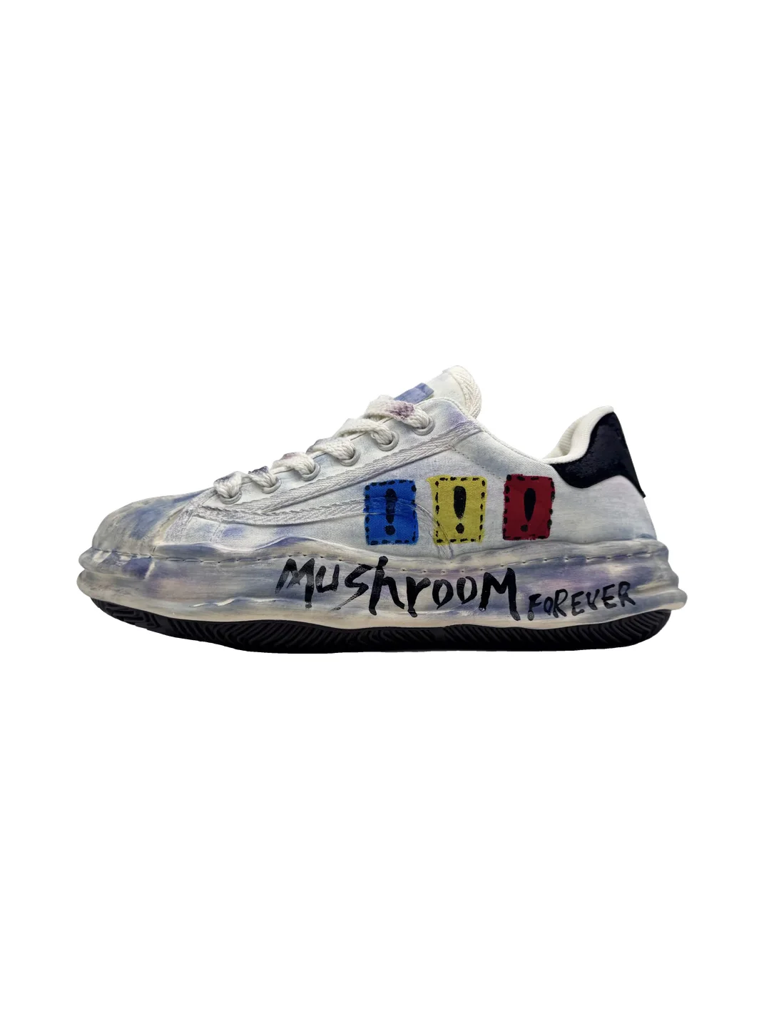 Savage Growth | Shell-Toe Platform Graffiti Smiley Sneakers