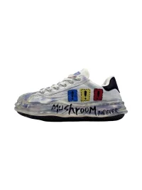 Savage Growth | Shell-Toe Platform Graffiti Smiley Sneakers