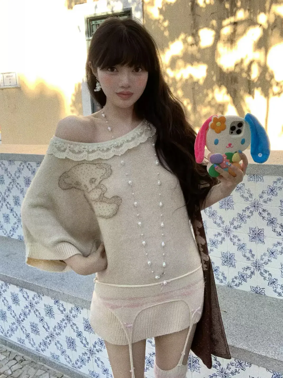Chipchipshop | Teddy Bear Knit Sweater Dress