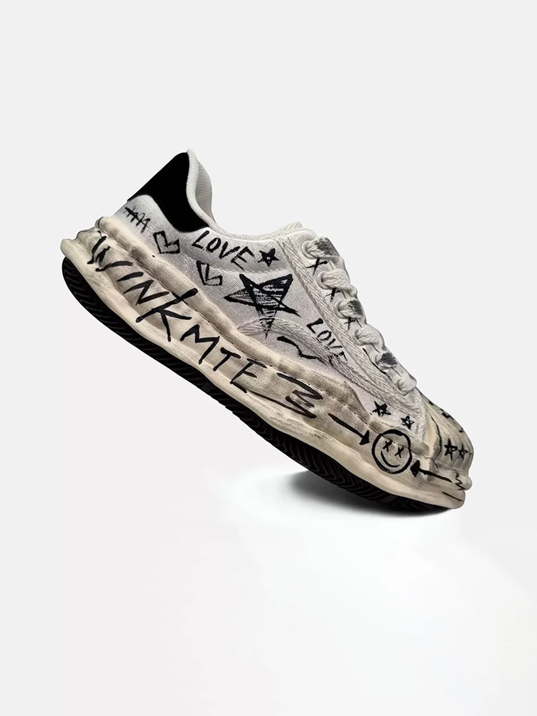 Savage Growth | Hand-Drawn Graffiti Platform Sneakers