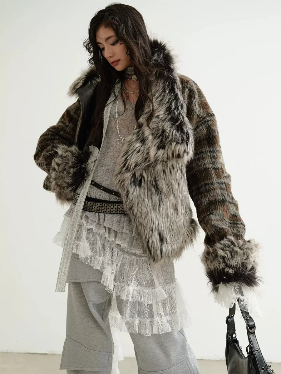 Jnylon studios | Reversible Plaid Faux Leather Jacket - 3
