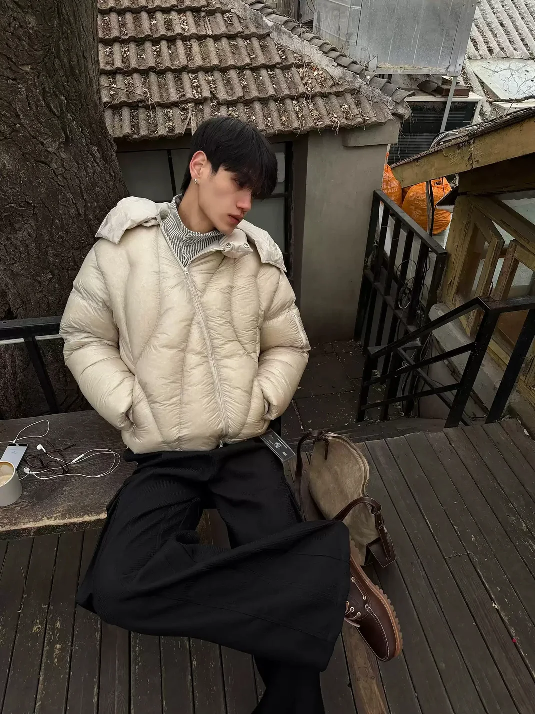 TAICHIISM | Transparent Down Jacket With Detachable Hood