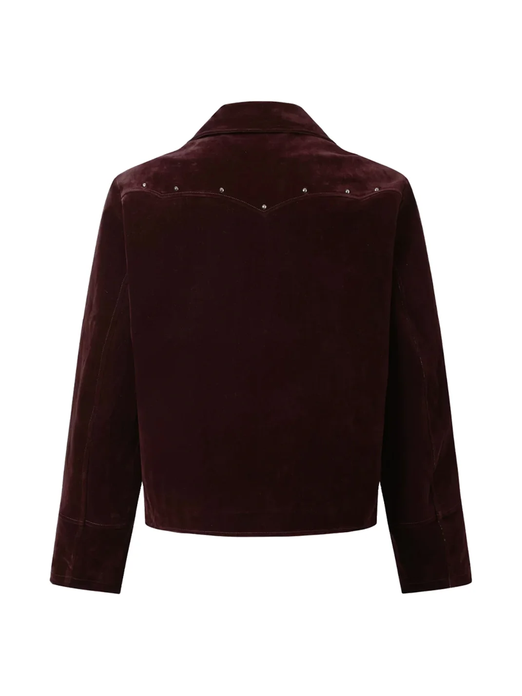 TAICHIISM | Cropped Studded Velvet Flocked Denim Western Jacket
