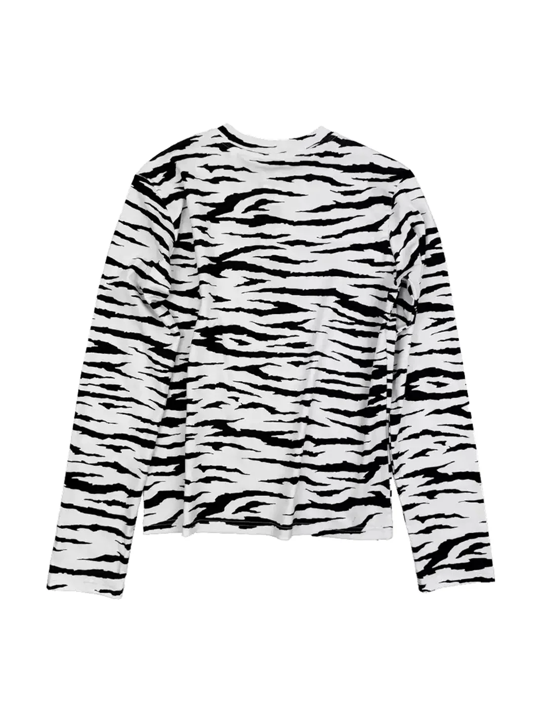 ColdAsia | Zebra Print Glitter Script Long Sleeve T-Shirt