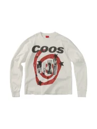CoosRetro | Loose-Fit Distressed Graphic Cotton Long-Sleeve T-Shirt