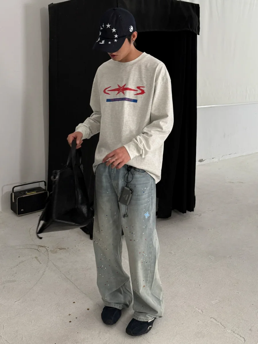 CoosRetro | Loose-Fit Retro Graphic Long-Sleeve T-Shirt - 4