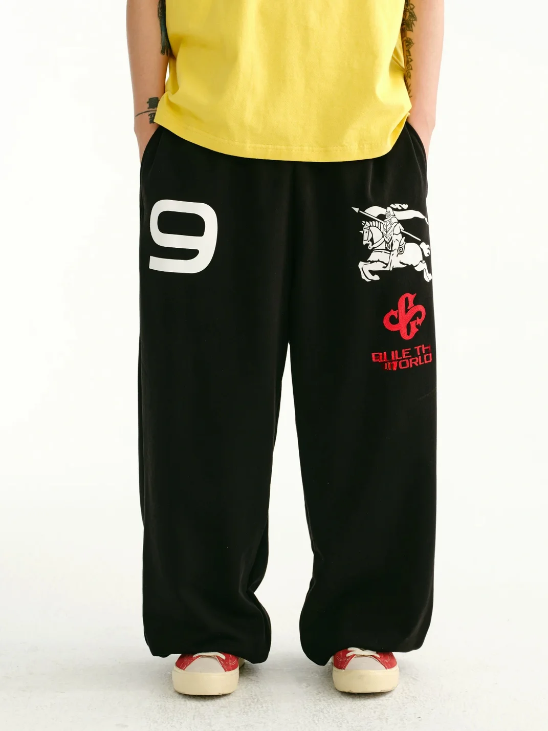 CoosRetro | Men's Loose Wide-Leg Cuffed Sweatpants