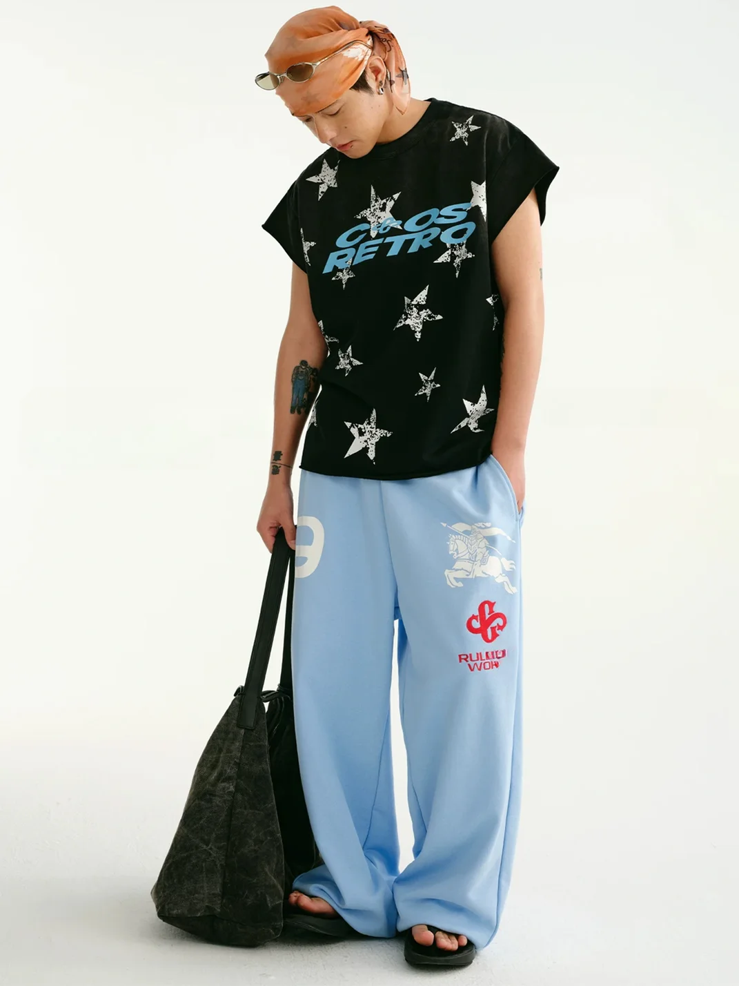 CoosRetro | Men's Loose Wide-Leg Cuffed Sweatpants