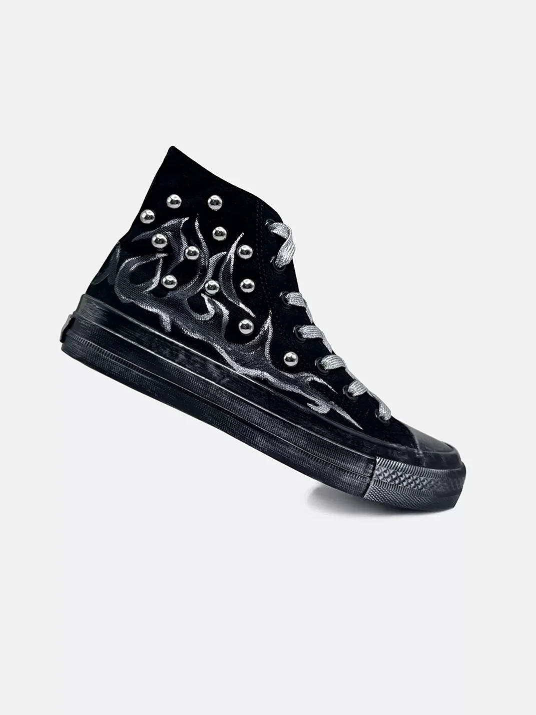 Savage Growth | Black High-Top Canvas Sneakers