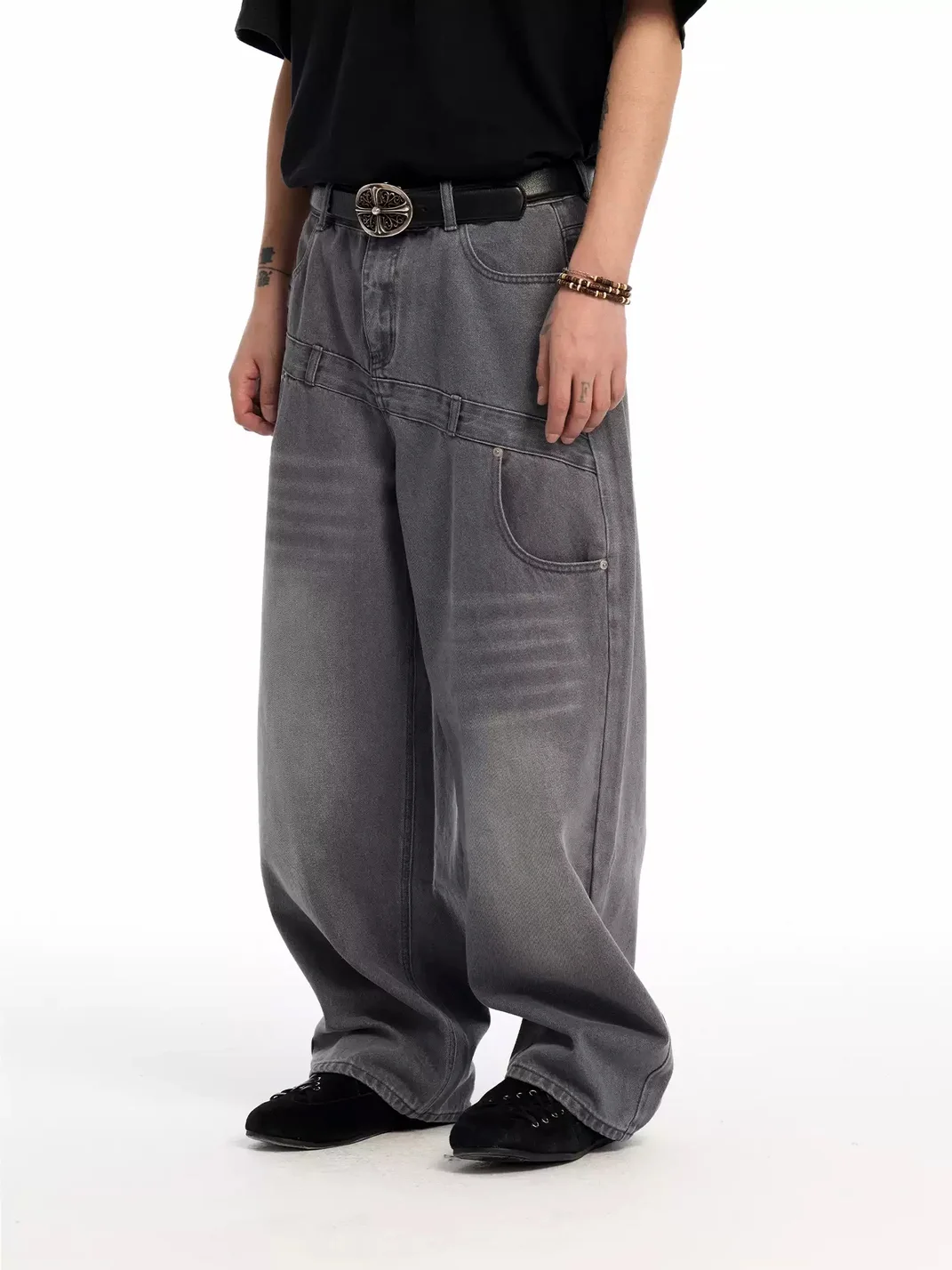 CoosRetro | Heavyweight Washed Loose Wide-Leg Jeans