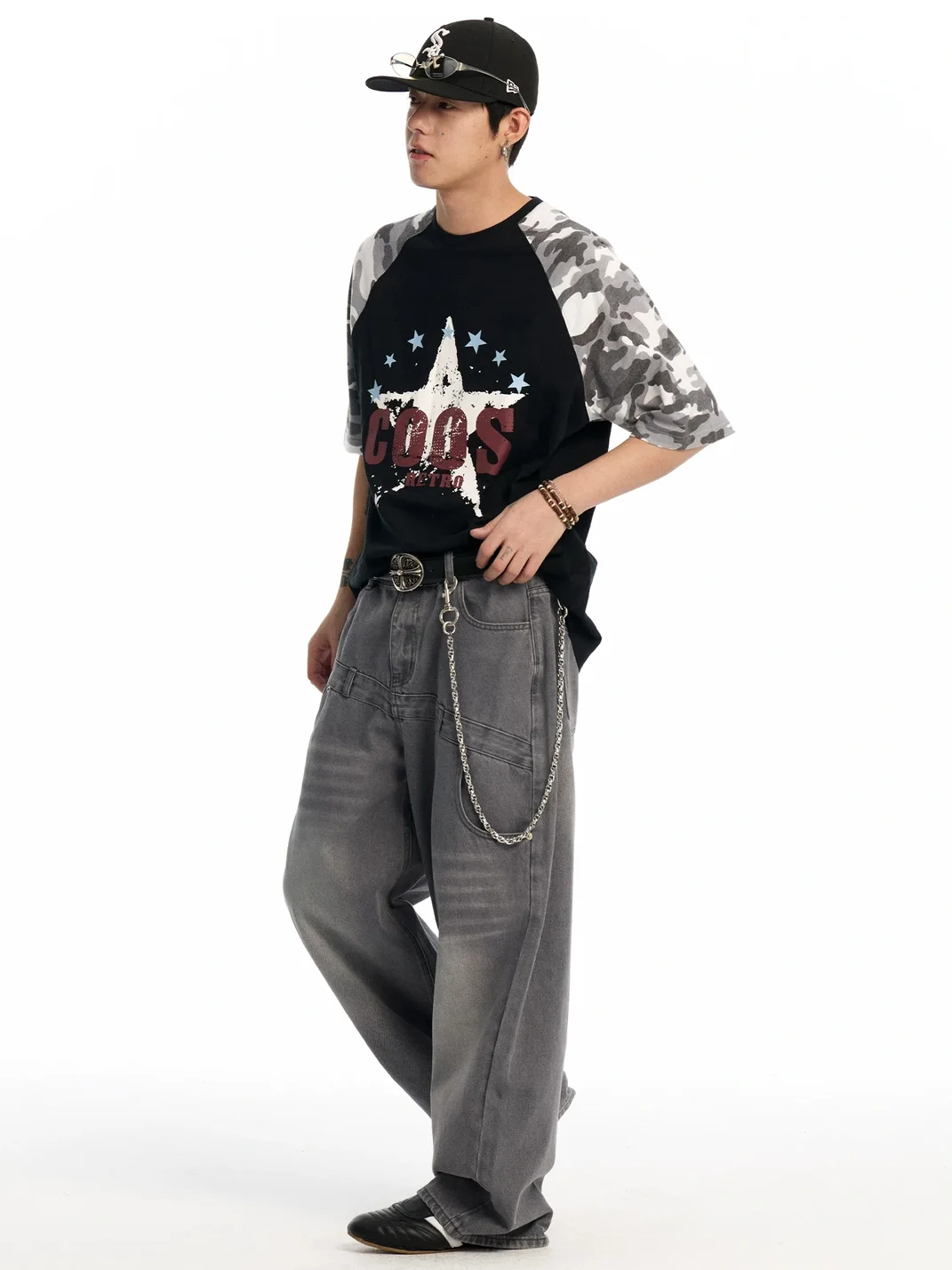CoosRetro | Heavyweight Washed Loose Wide-Leg Jeans