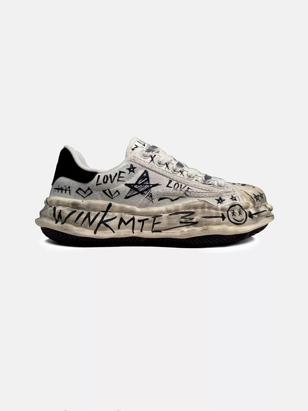 Savage Growth | Hand-Drawn Graffiti Platform Sneakers