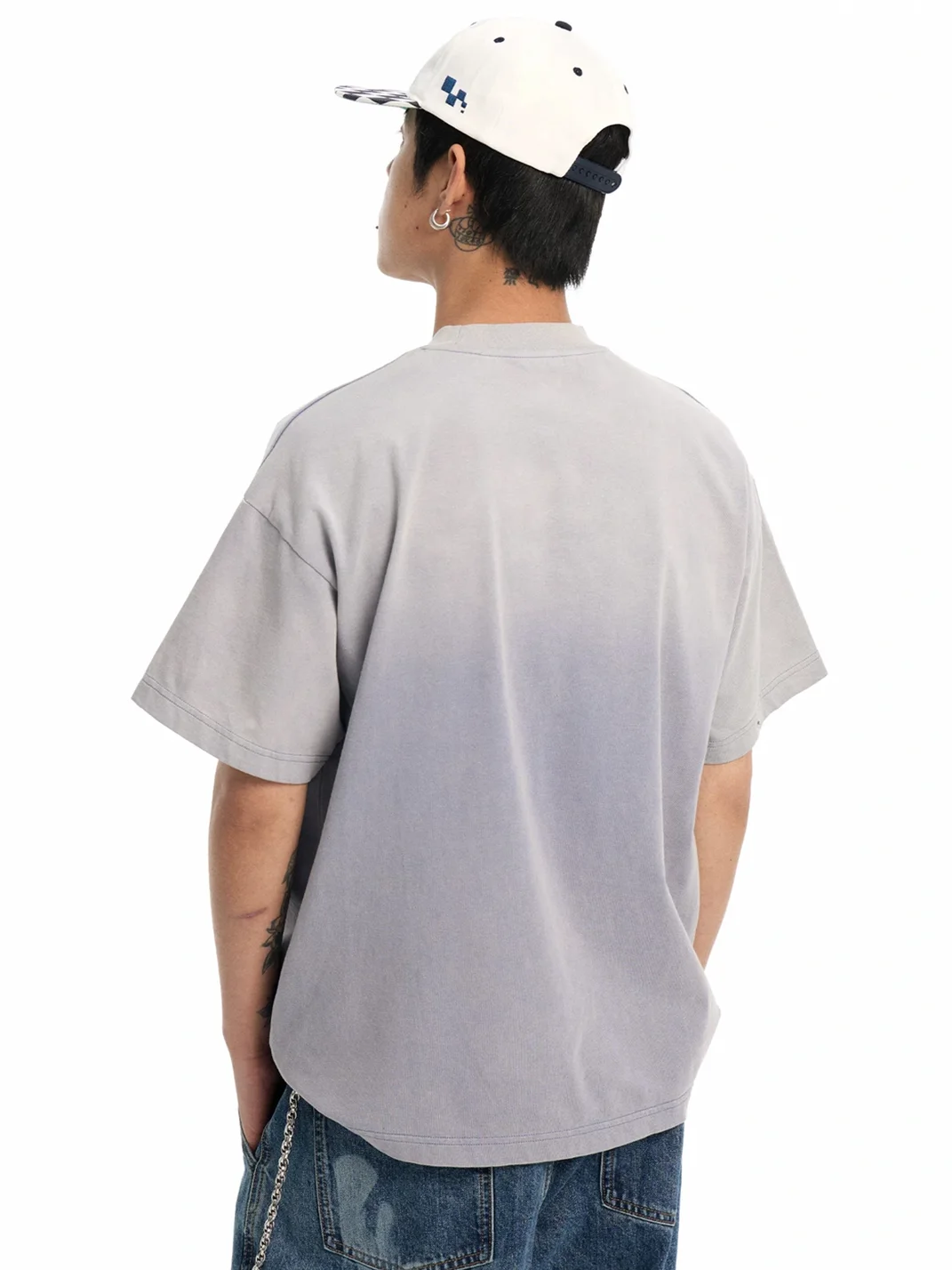 CoosRetro | Washed Loose-Fit Graphic Rhinestone Short-Sleeve T-Shirt