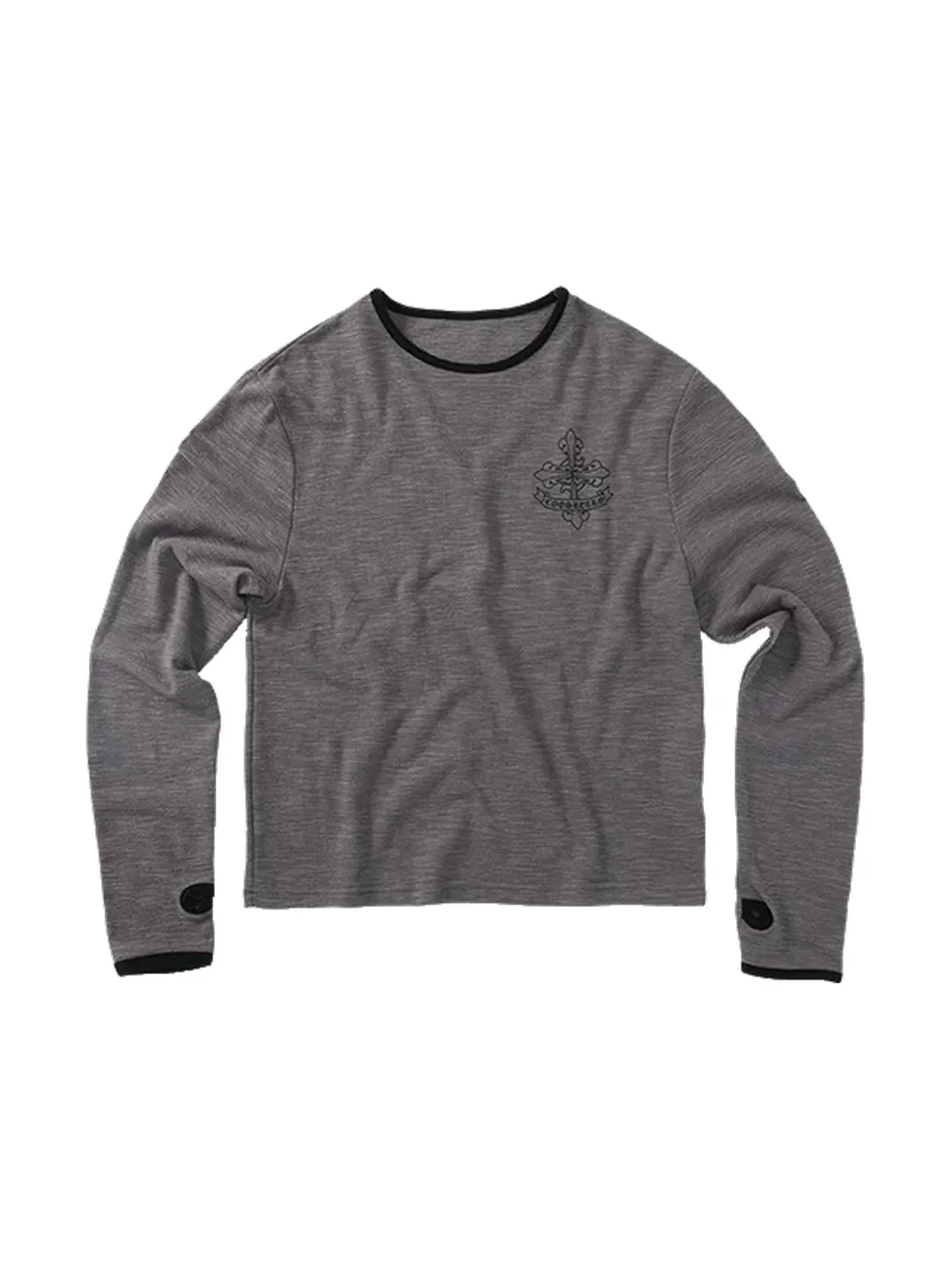 CoosRetro | Relaxed Cross Sanskrit Print Long Sleeve T-Shirt