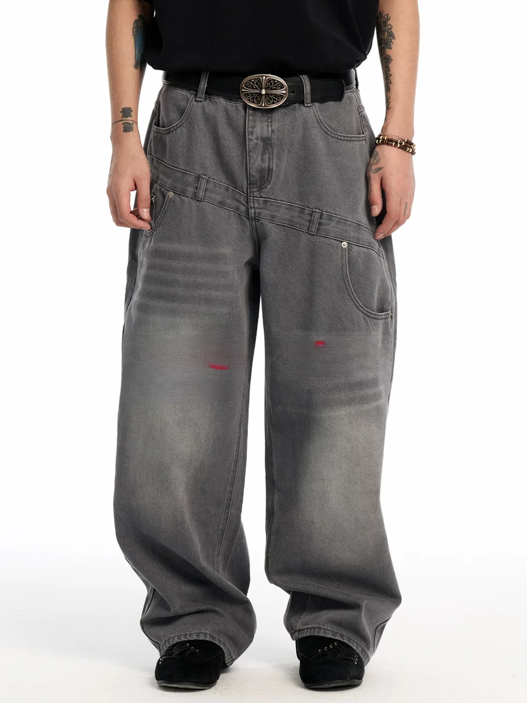CoosRetro | Heavyweight Washed Loose Wide-Leg Jeans