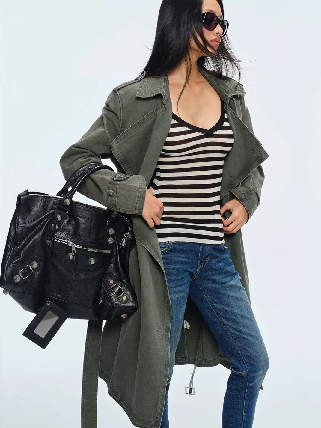 BUM STUDIO | Washed Mid-Length Trench Coat With Detachable Liner