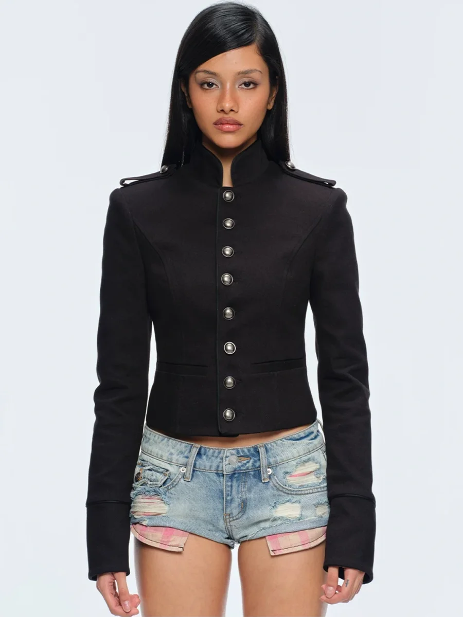 BUM STUDIO | Napoleonic Coated Structured Slim-Fit Jacket - 2