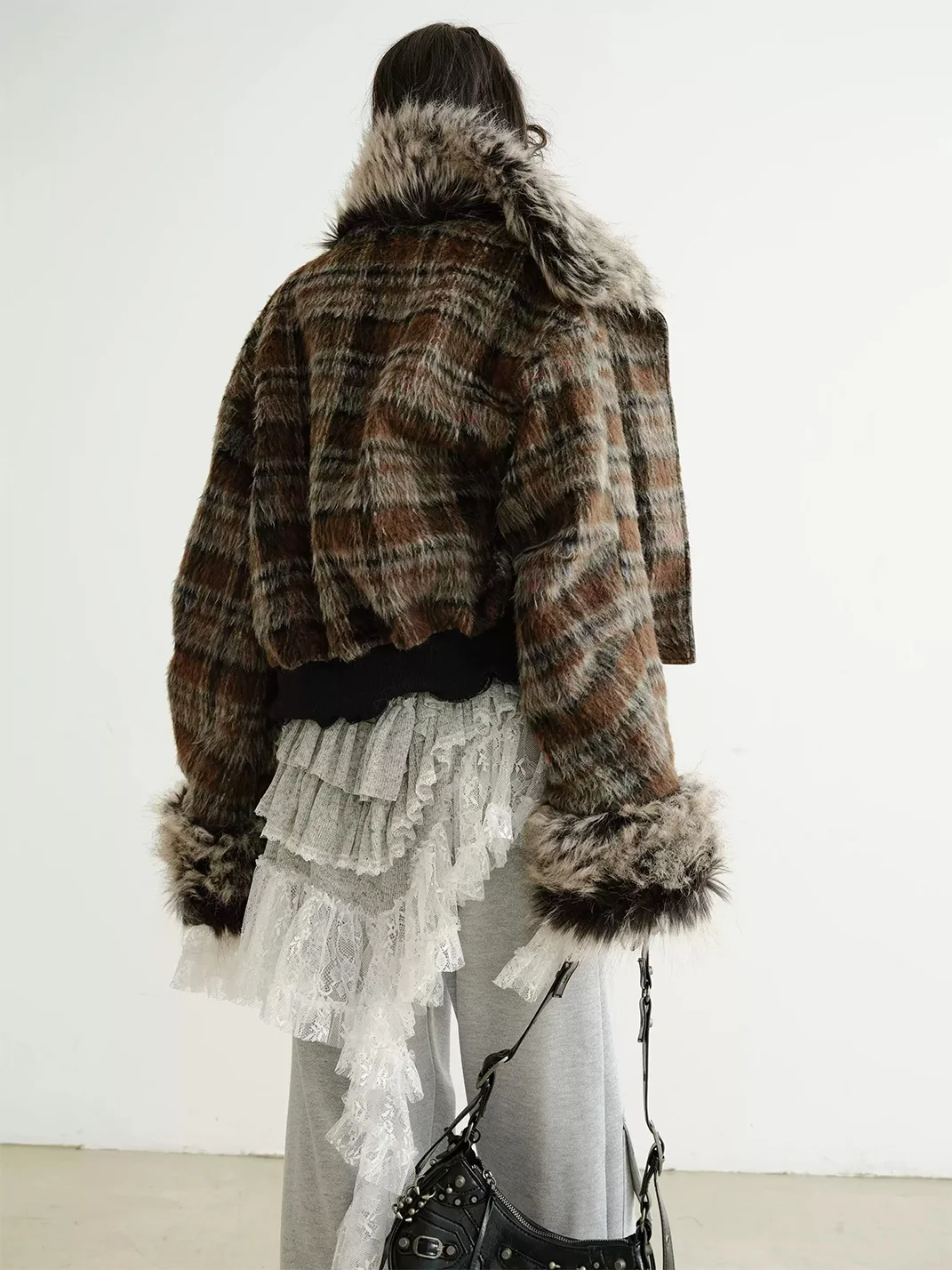 Jnylon studios | Reversible Plaid Faux Leather Jacket