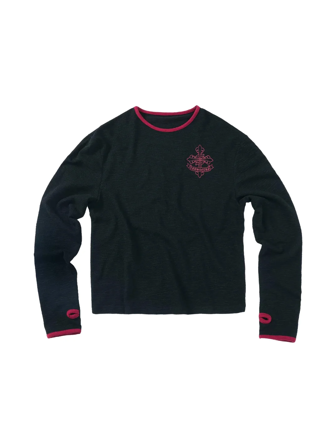 CoosRetro | Relaxed Cross Sanskrit Print Long Sleeve T-Shirt